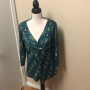 Travel Elements Pull Over Tunic~Size Large